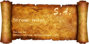 Stromp Antal névjegykártya